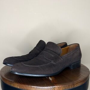 Russell & Bromley London “Denver” Men's Brown Suede Loafers